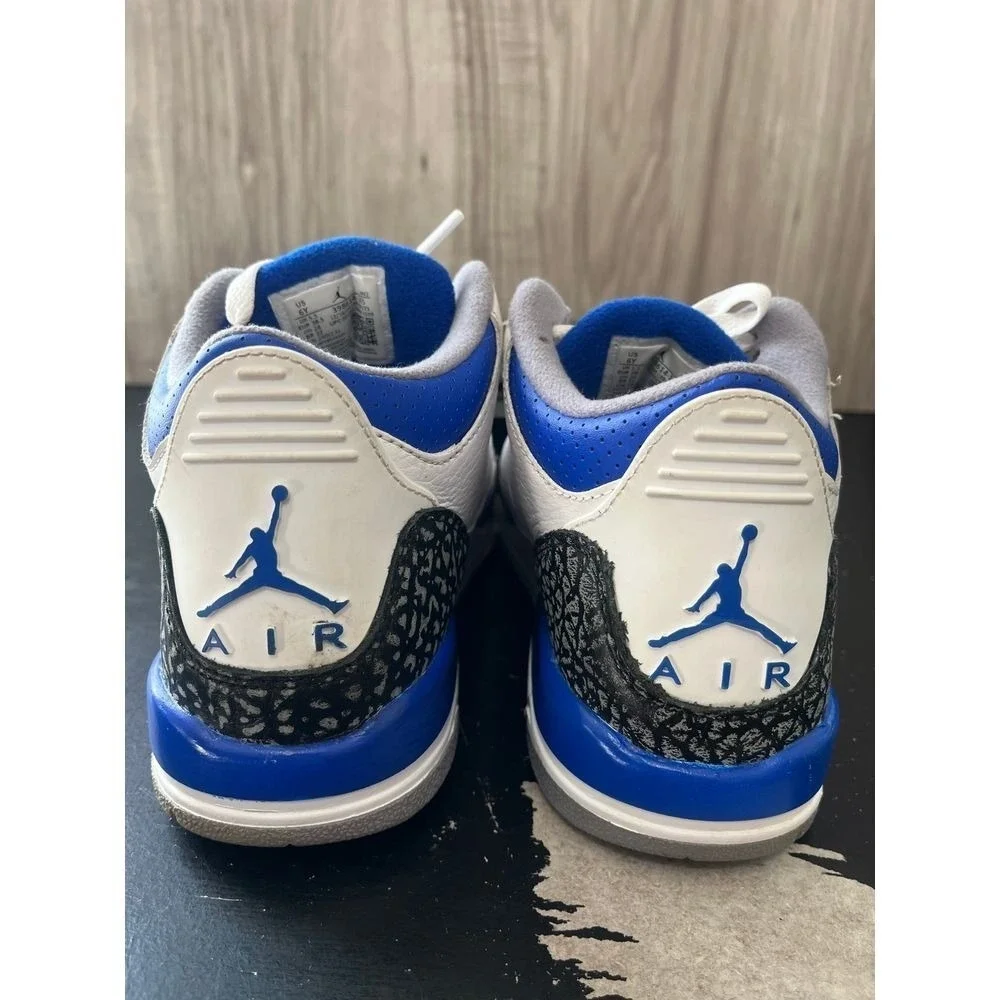 Nike Air Jordan 3 Retro GS Racer Blue 2021 Size 6Y 398614-145 White Black